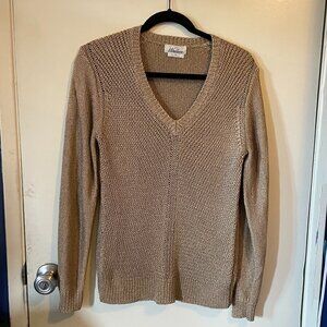 Wallace for Madewell Gold V-Neck Sweater